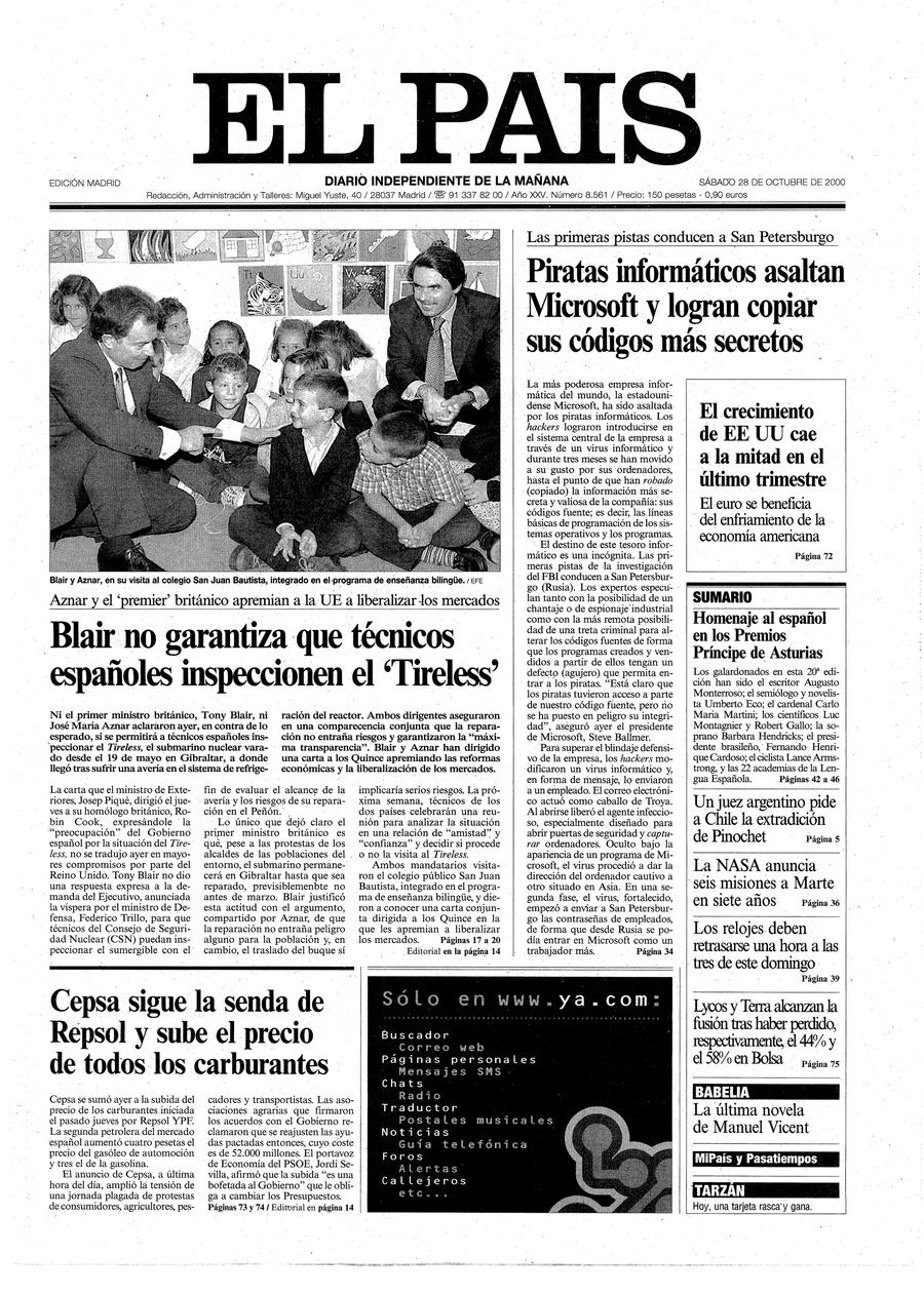 28 de Octubre de 2000