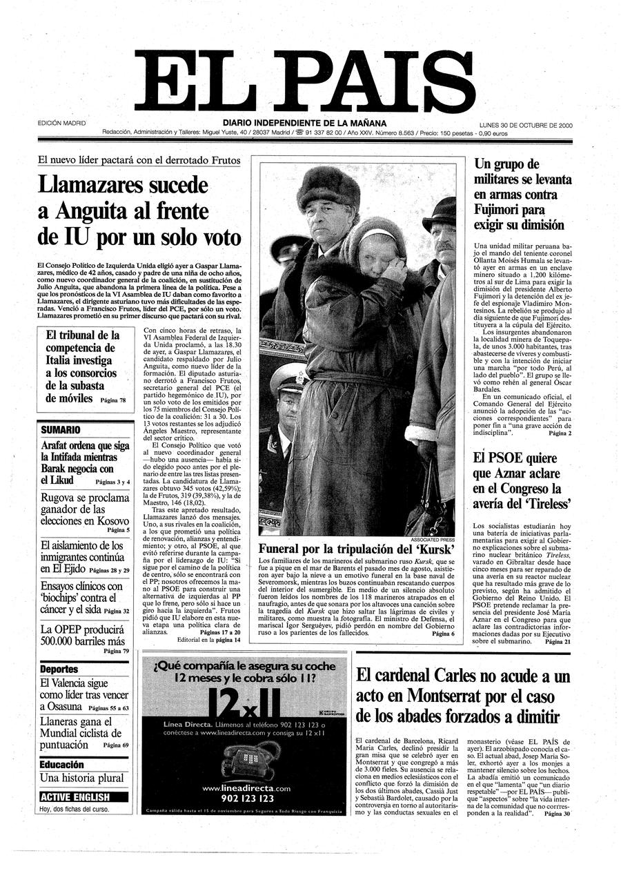 30 de Octubre de 2000