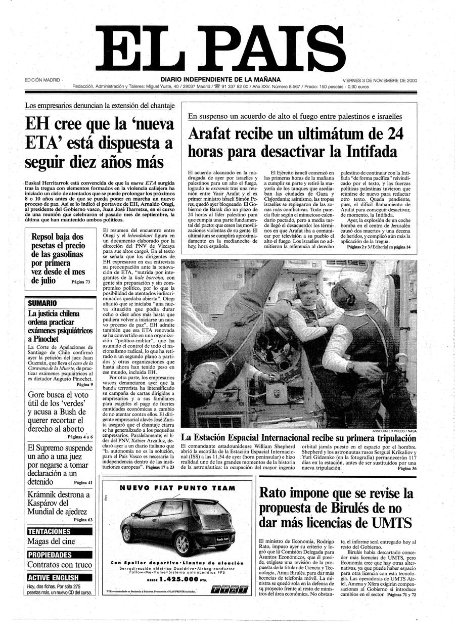 3 de Noviembre de 2000