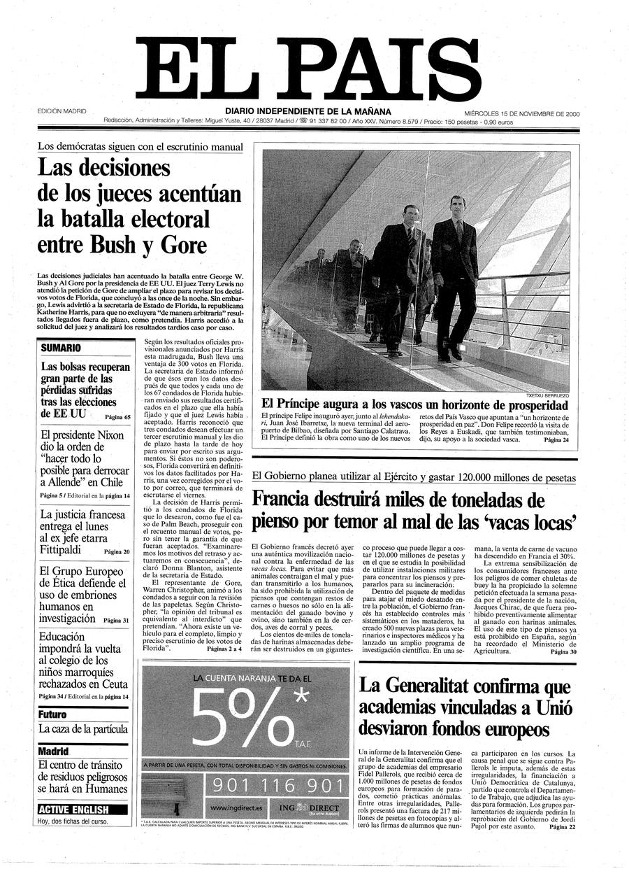 15 de Noviembre de 2000