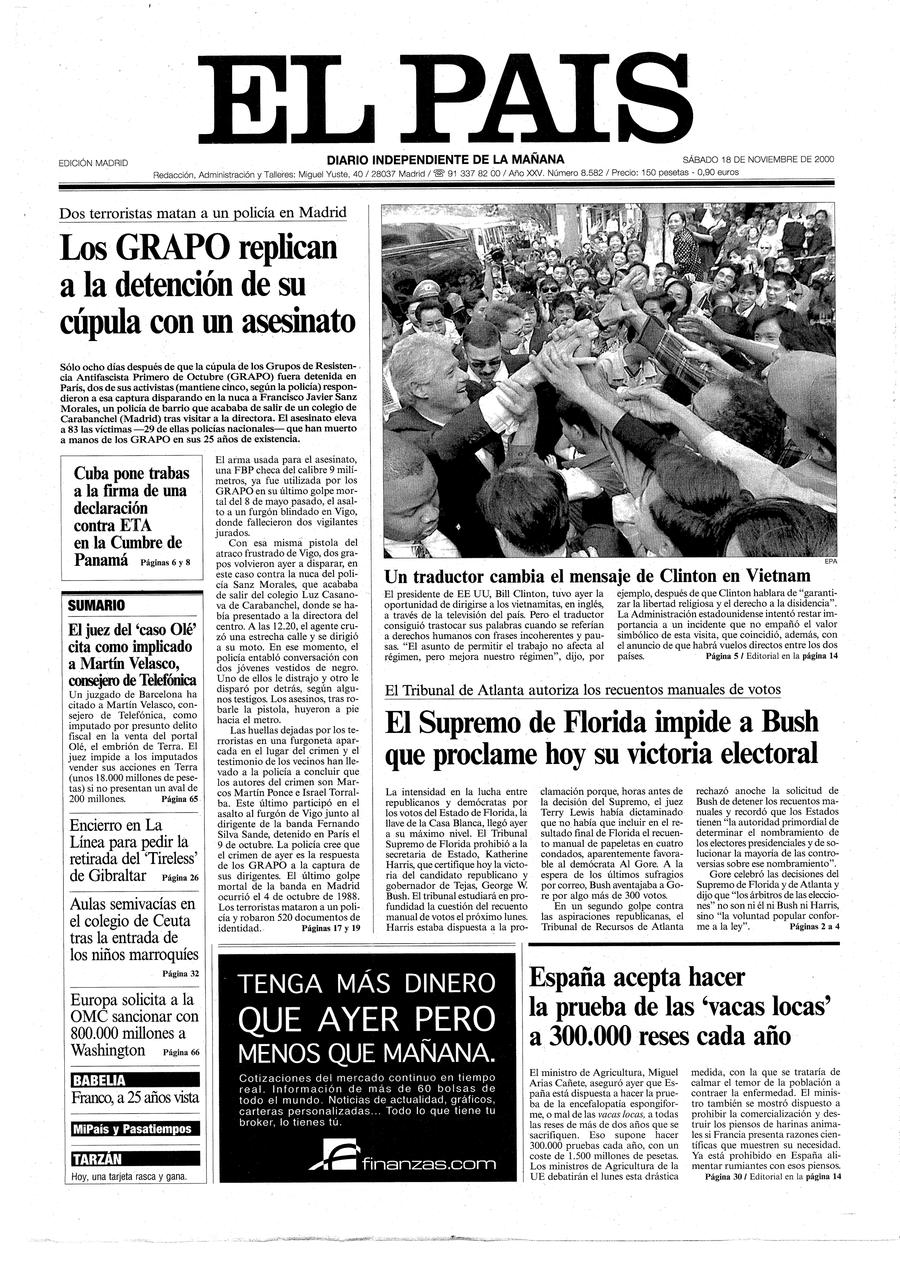 18 de Noviembre de 2000