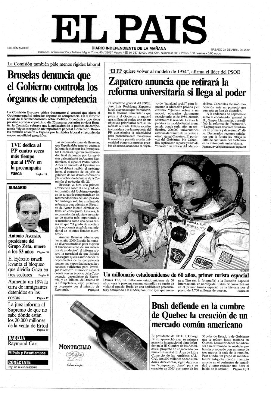 21 de Abril de 2001