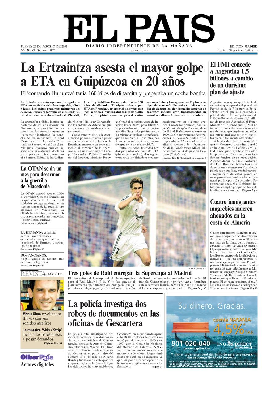 23 de Agosto de 2001