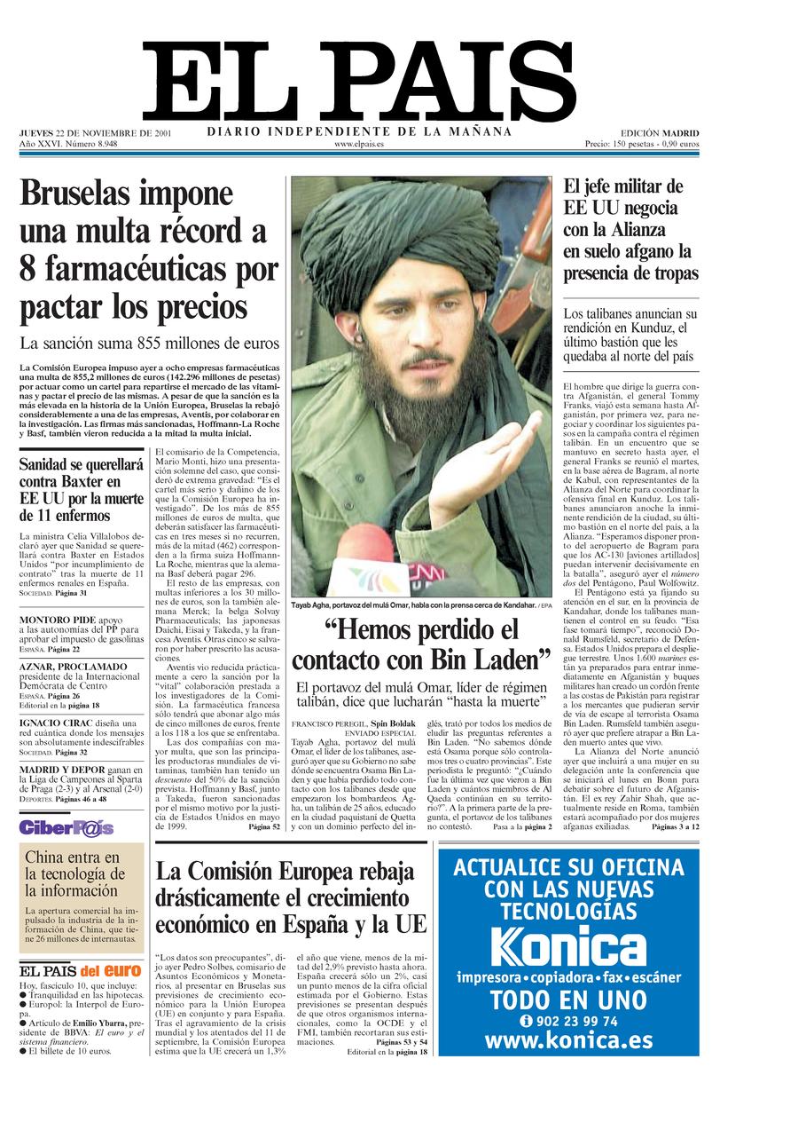 22 de Noviembre de 2001