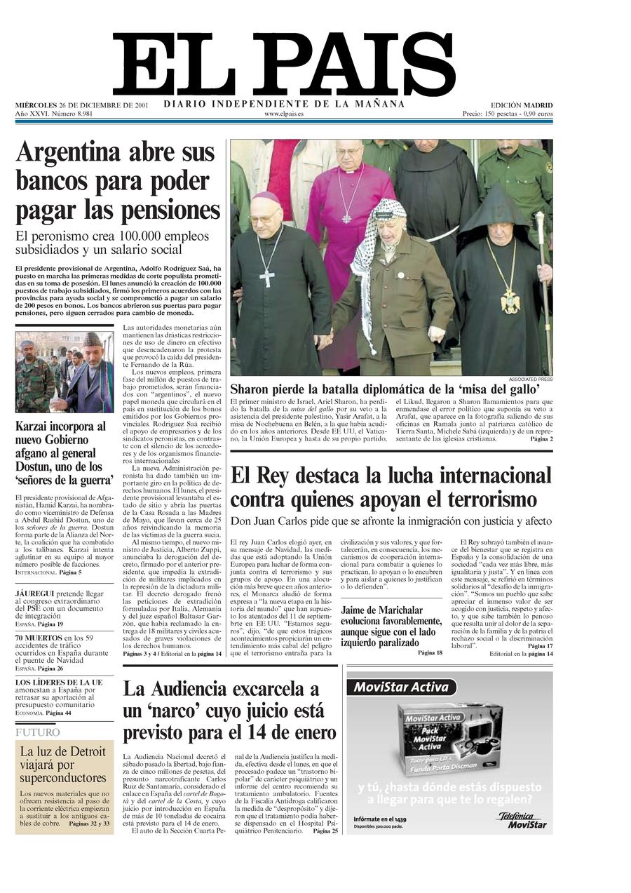 26 de Diciembre de 2001