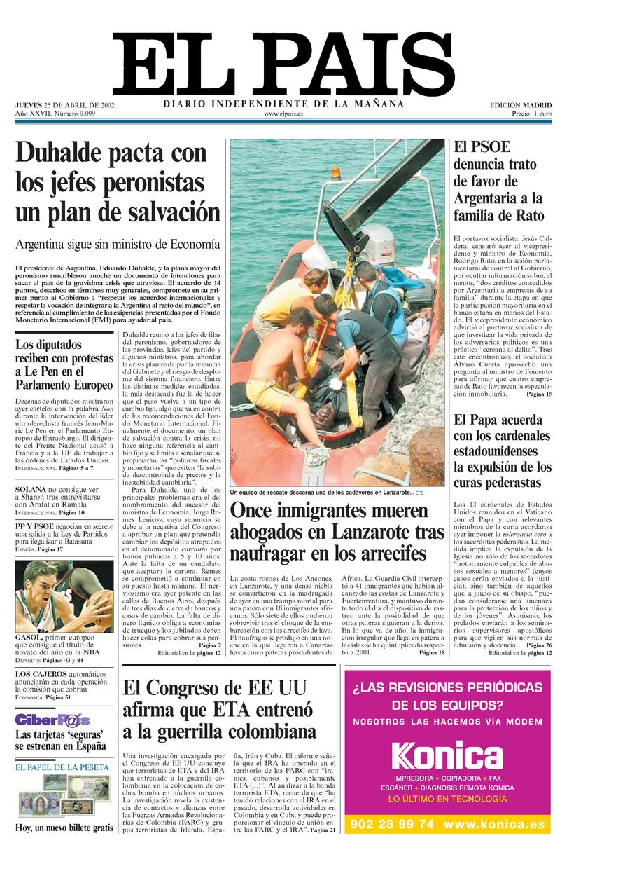 25 de Abril de 2002
