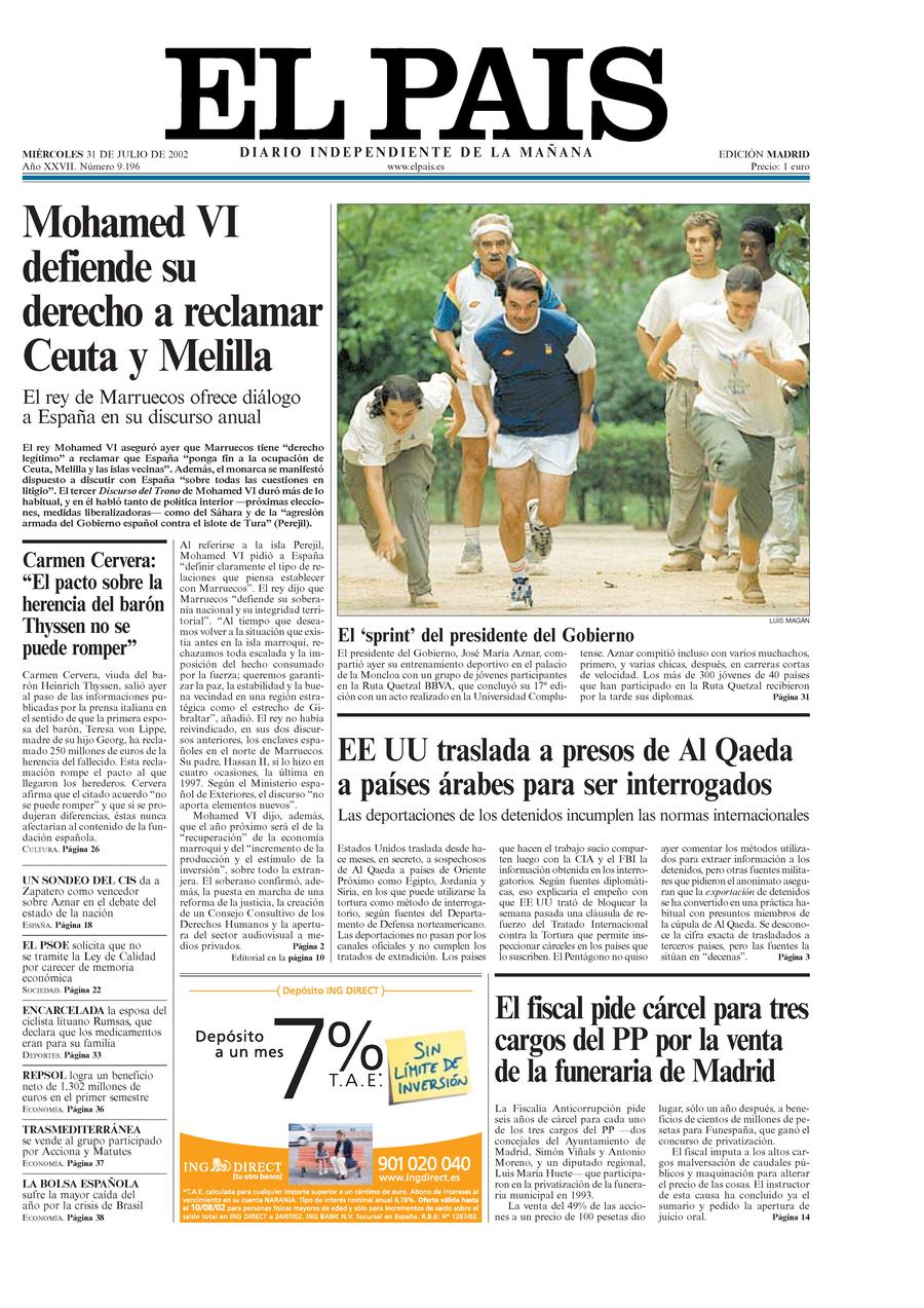 31 de Julio de 2002