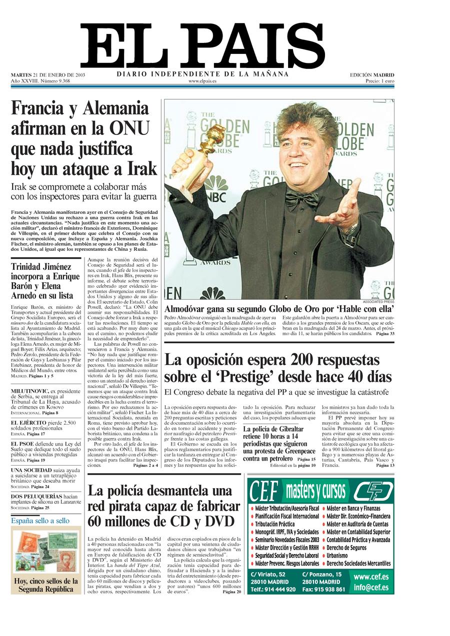 21 enero 2003