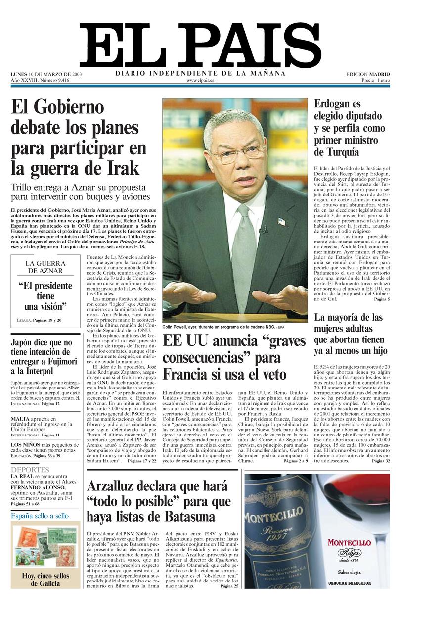10 de Marzo de 2003