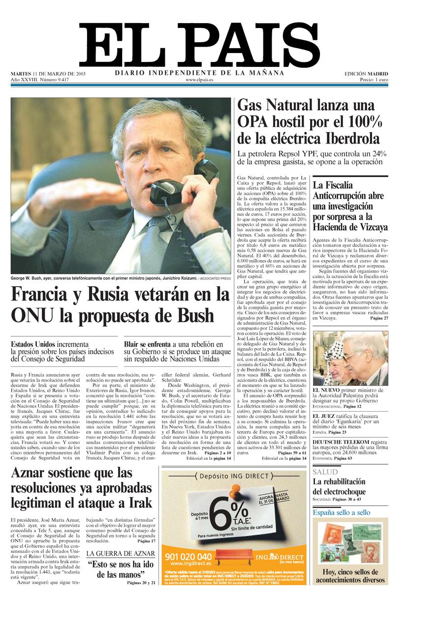 11 de Marzo de 2003