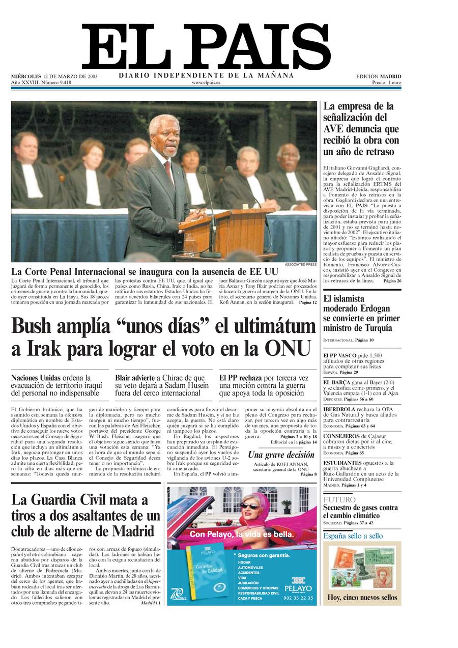 12 de Marzo de 2003