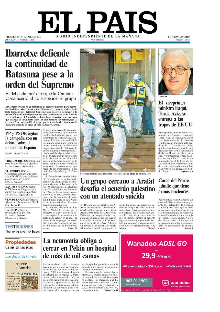 25 de Abril de 2003