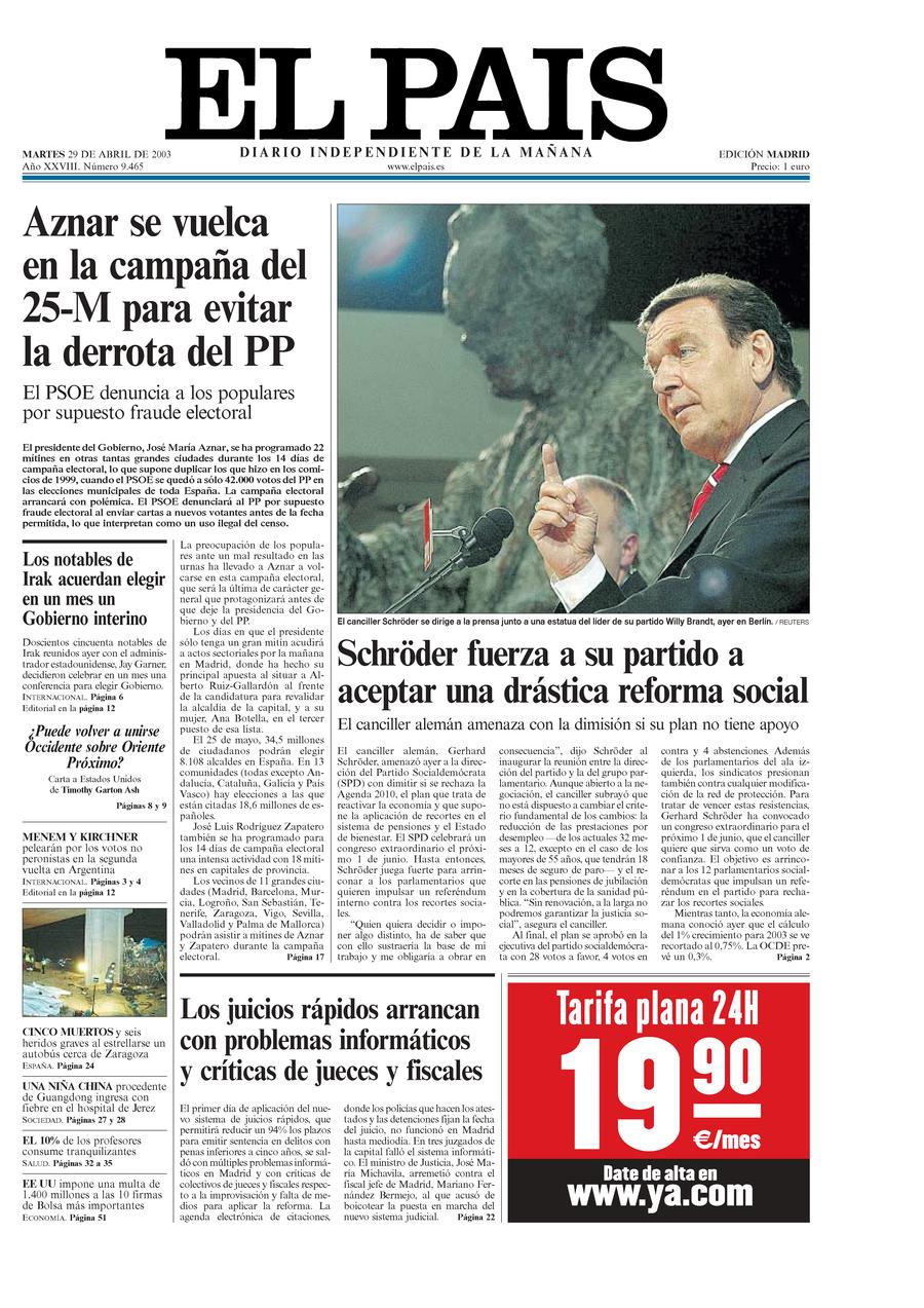 29 de Abril de 2003