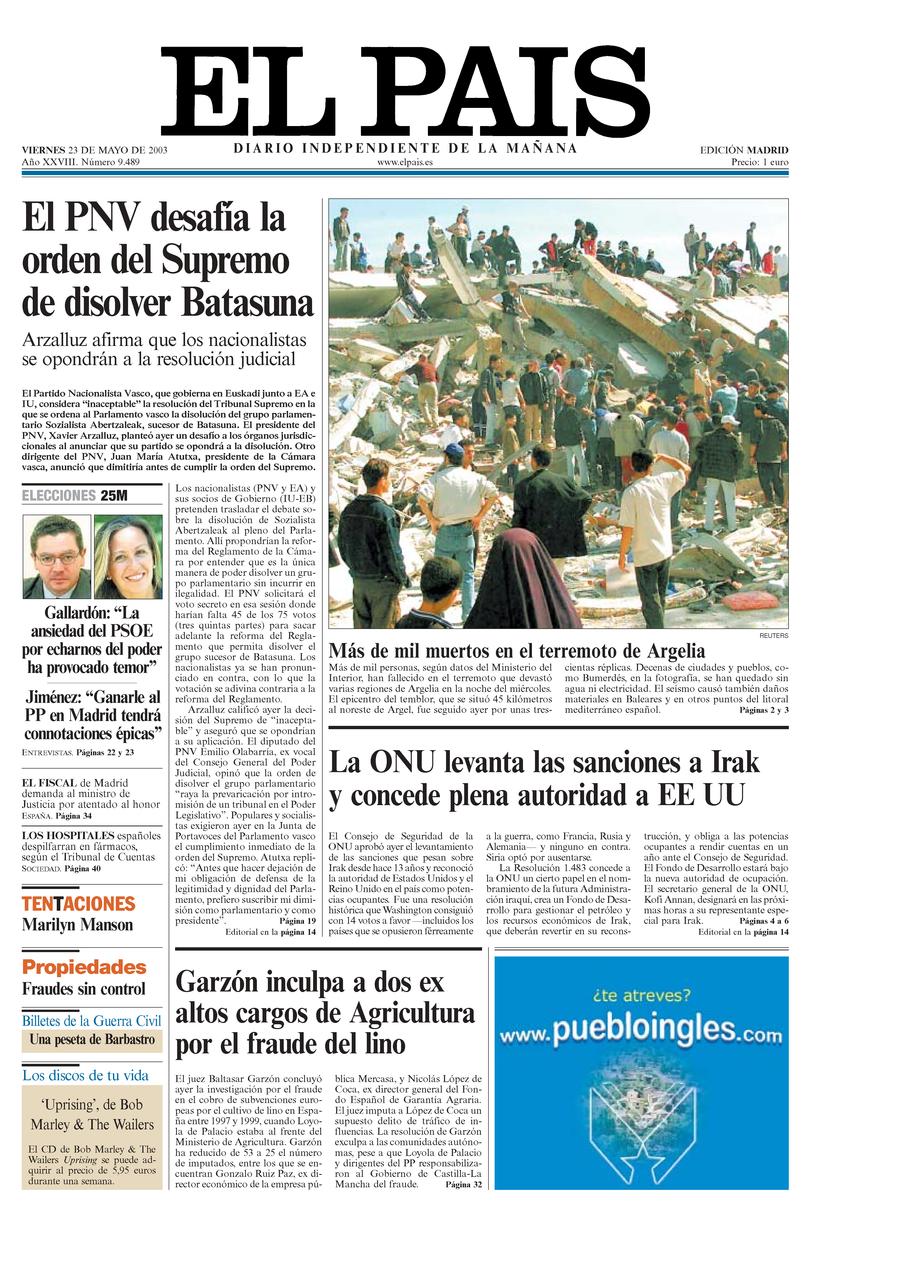 23 de Mayo de 2003