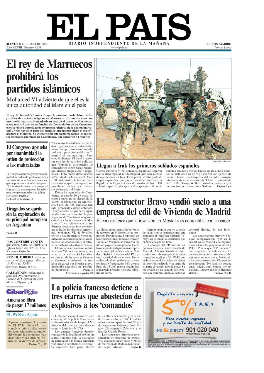 31 de Julio de 2003