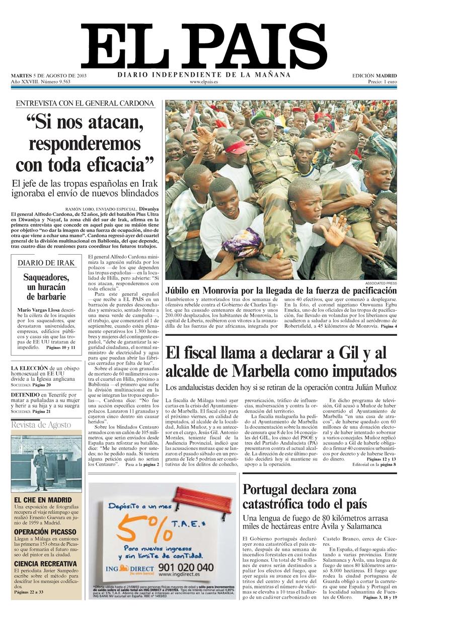 5 de Agosto de 2003