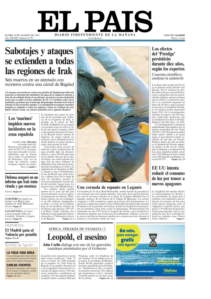 18 de Agosto de 2003