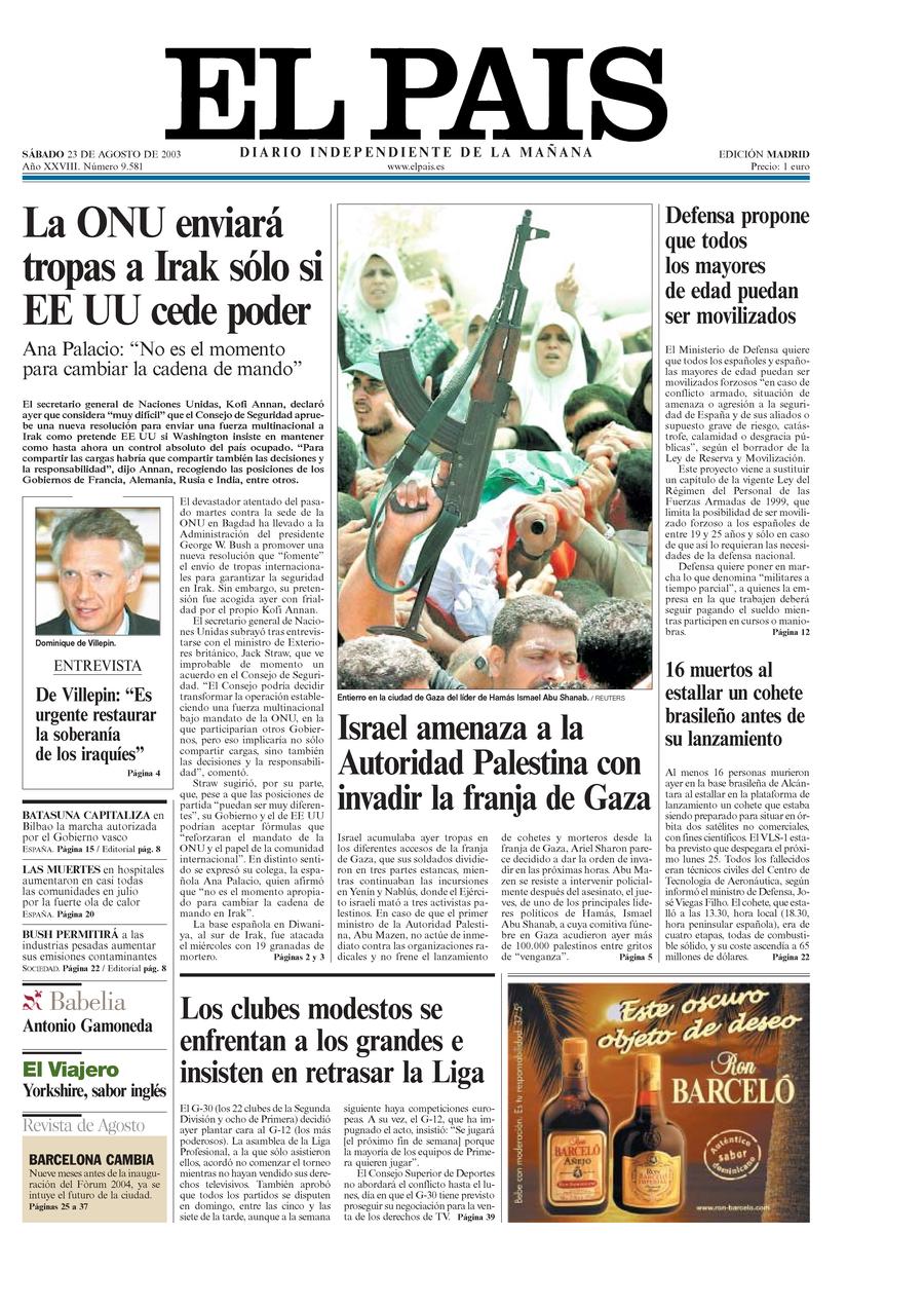 23 de Agosto de 2003