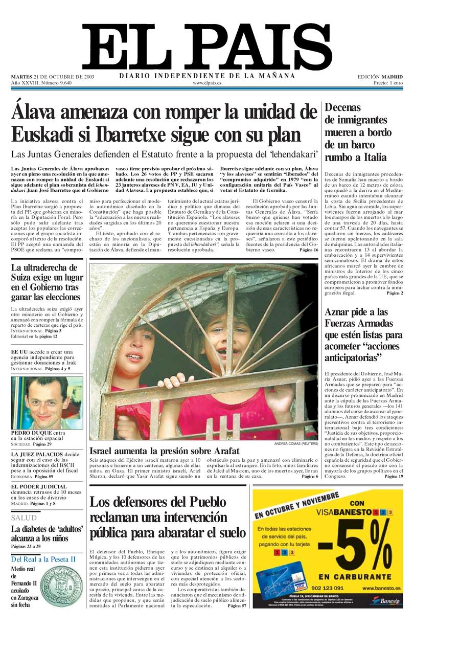 21 de Octubre de 2003