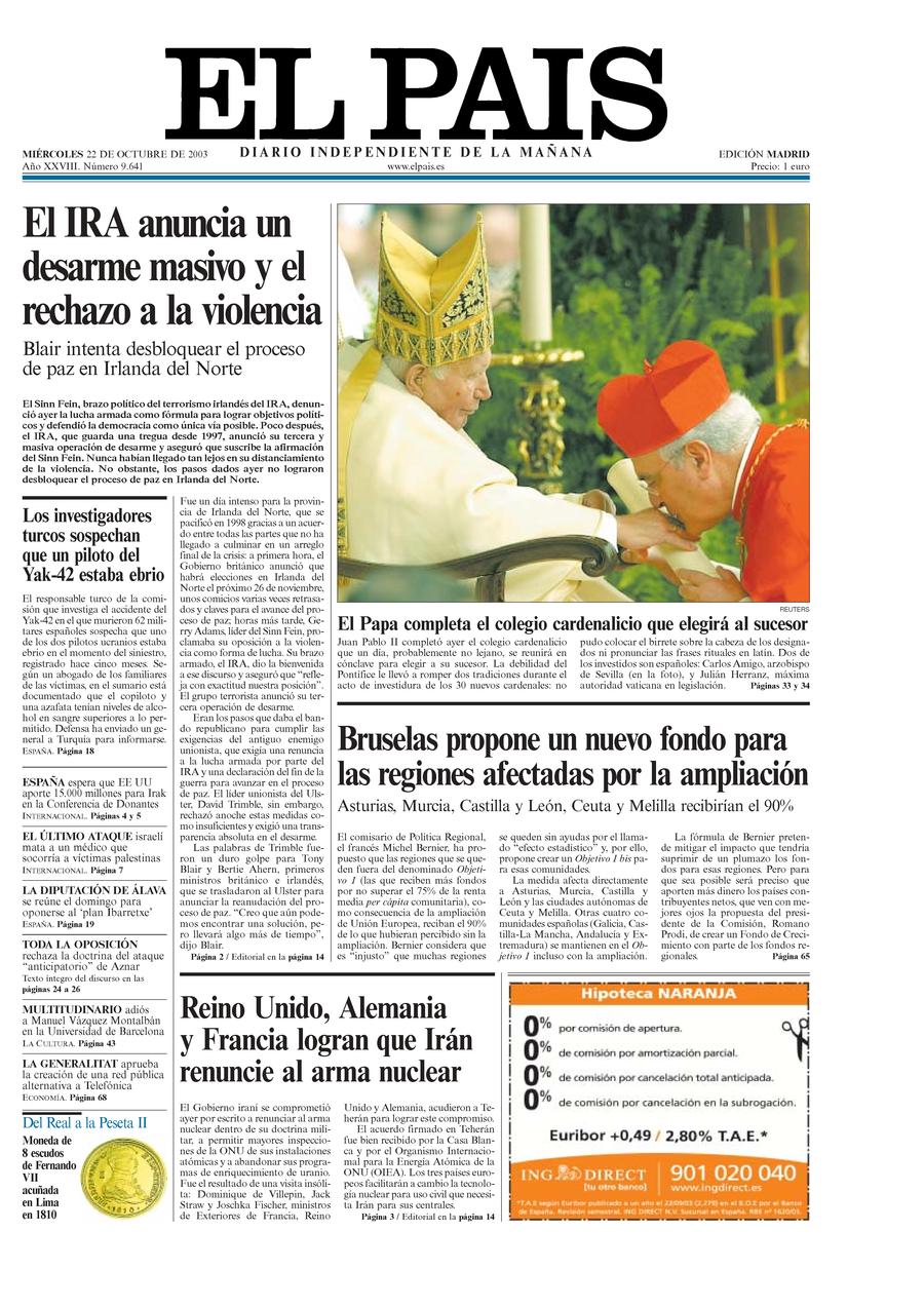 22 de Octubre de 2003