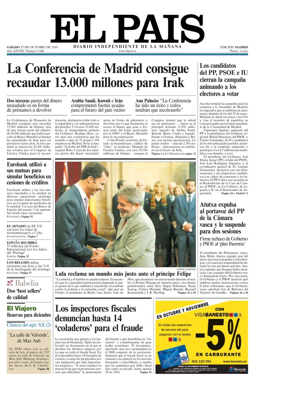 25 de Octubre de 2003