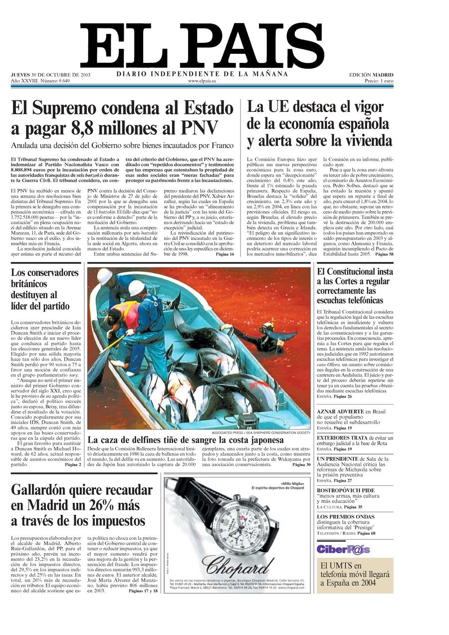 30 de Octubre de 2003