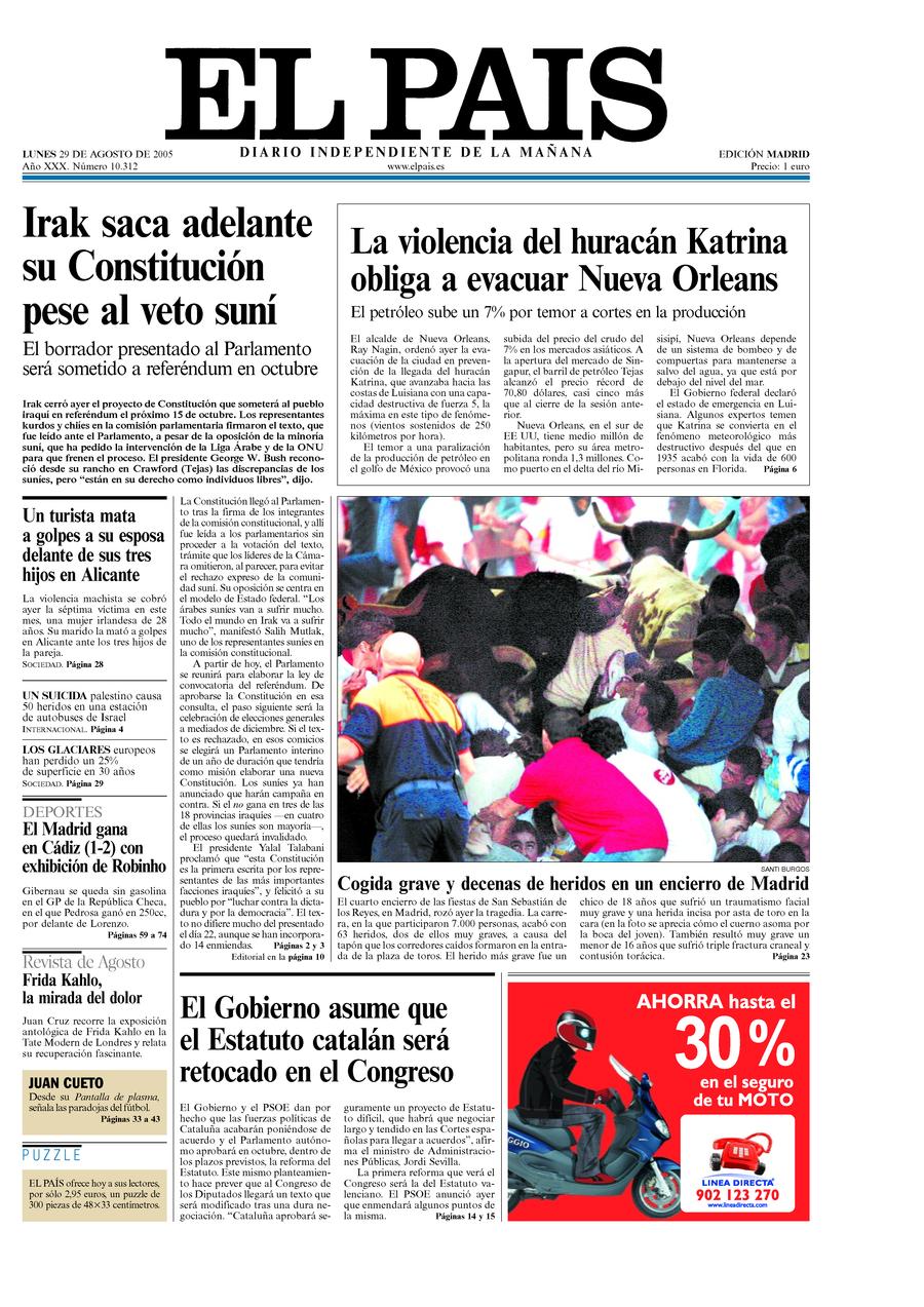 29 de Agosto de 2005