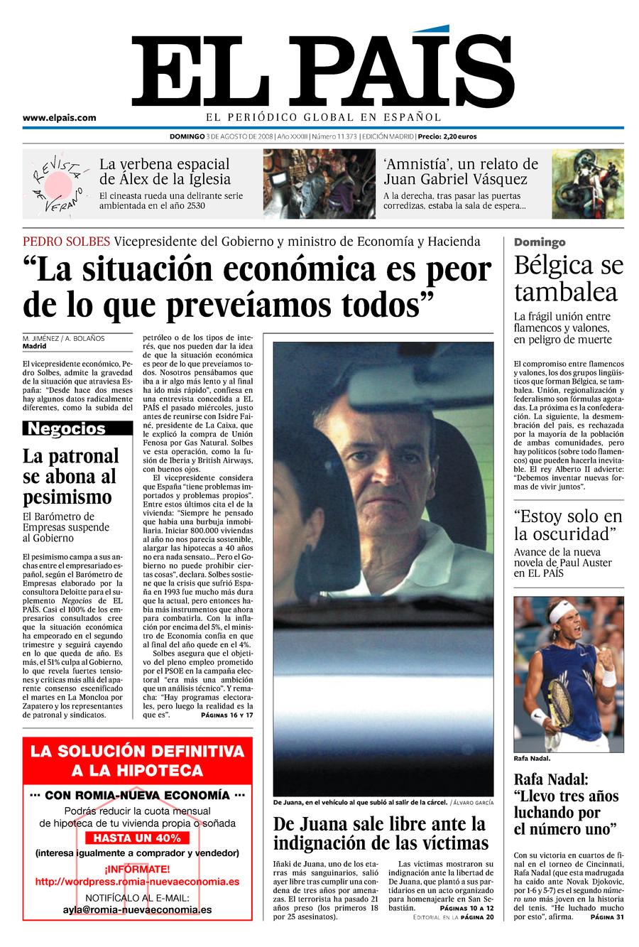 3 de Agosto de 2008