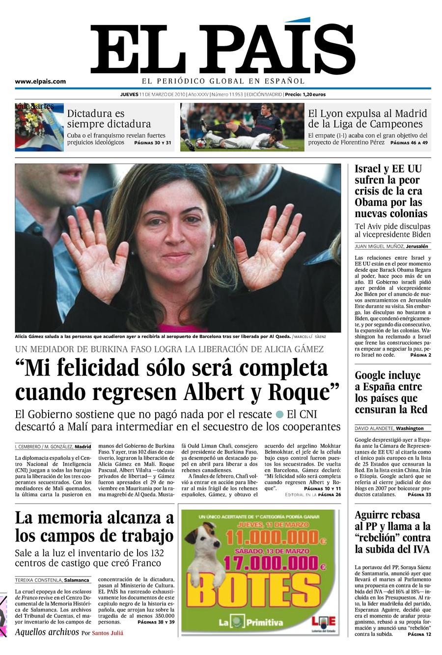 11 de Marzo de 2010