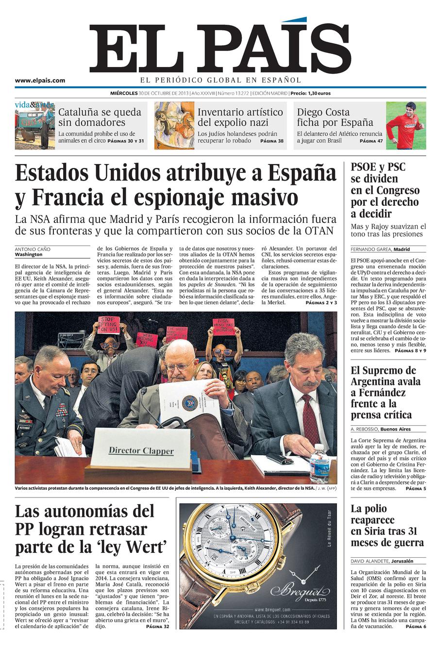 30 de Octubre de 2013