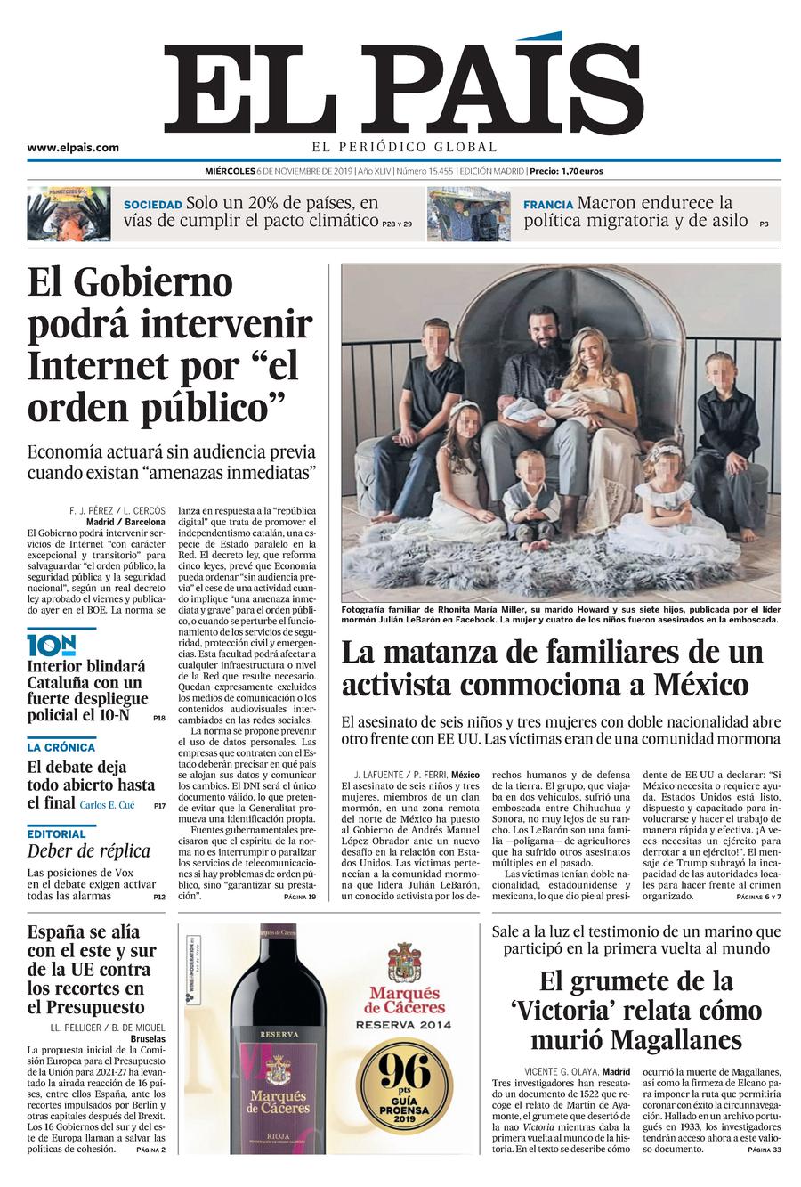 El país portada hoy