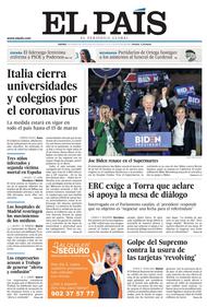 Portada del día: El País