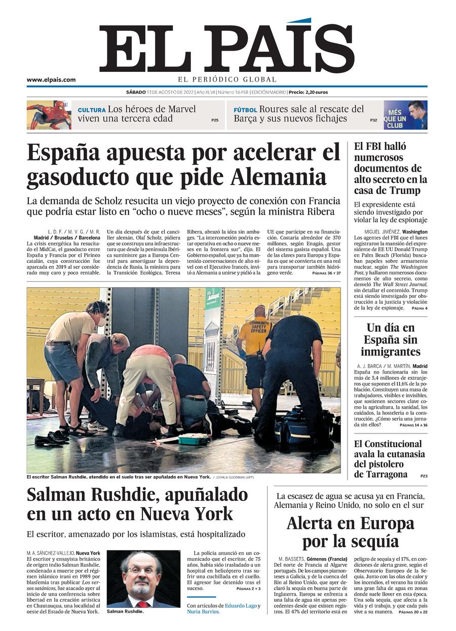Portada de el país hoy
