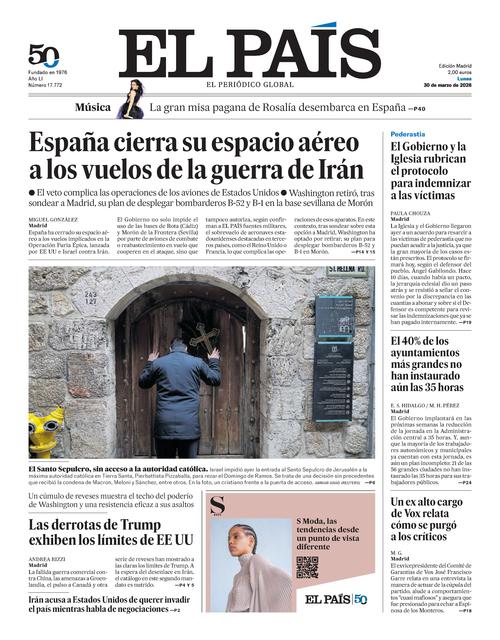 Portada del día: El País