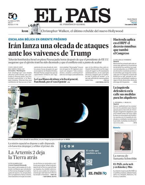 Portada del día: El País