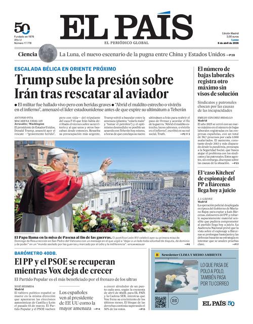 Portada del día: El País