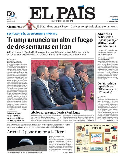 Portada del día: El País
