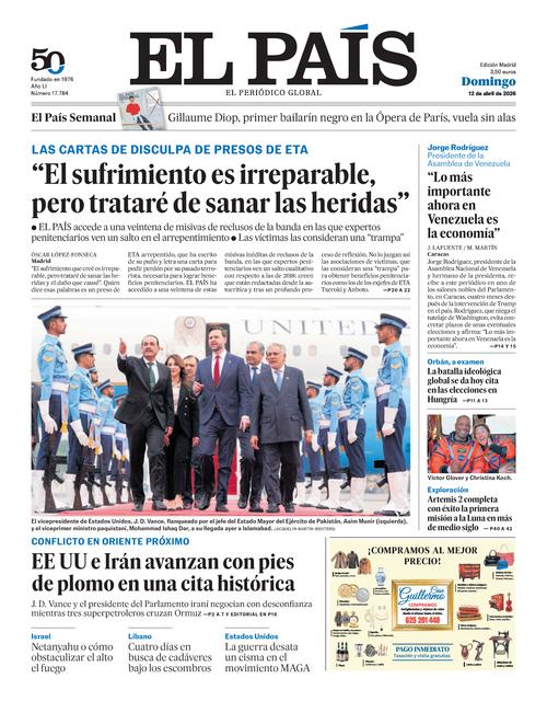 Portada del día: El País